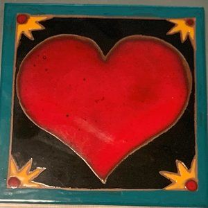 Day of the Dead Decorative Tile - Heart (corazon)